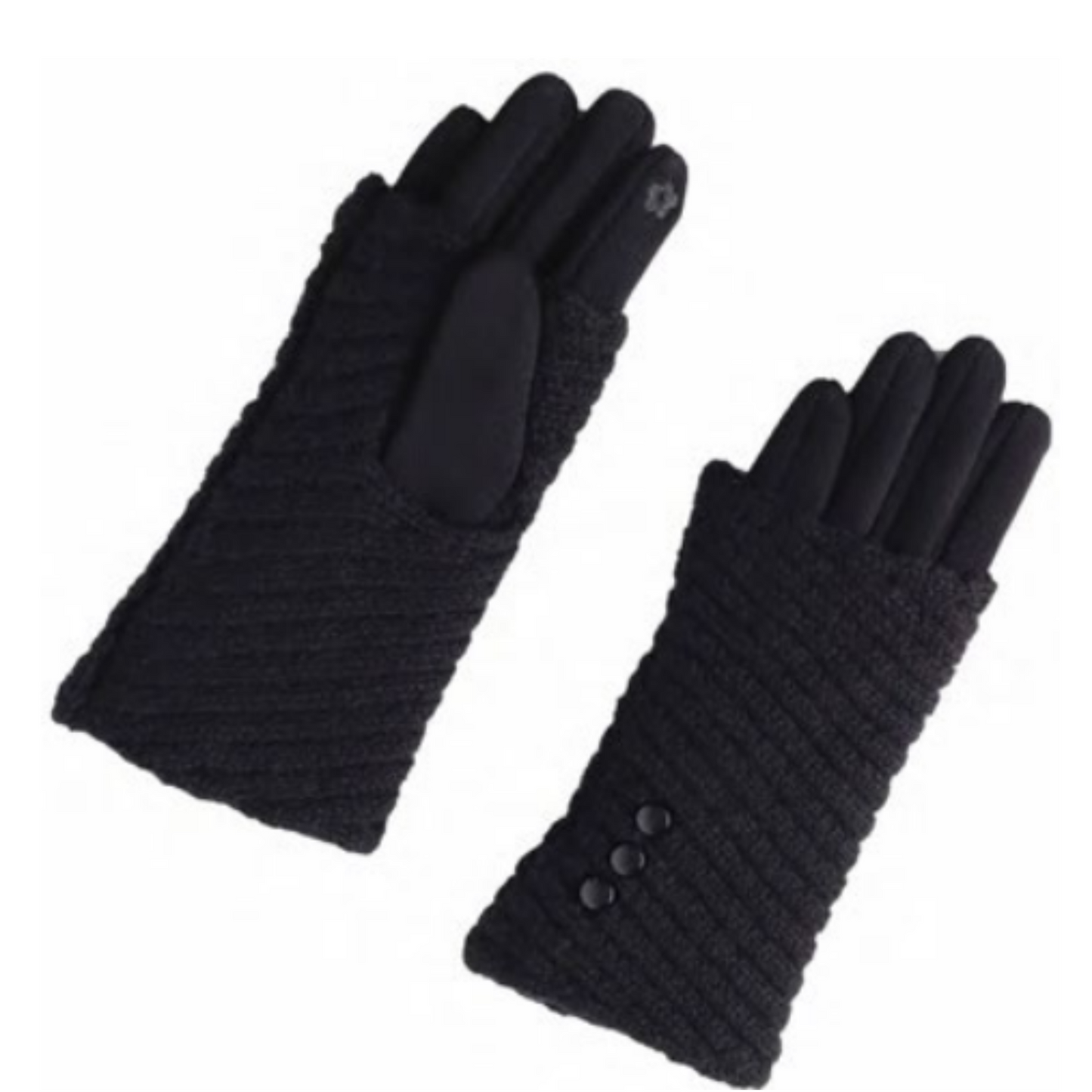 Two-In-One Gloves Black