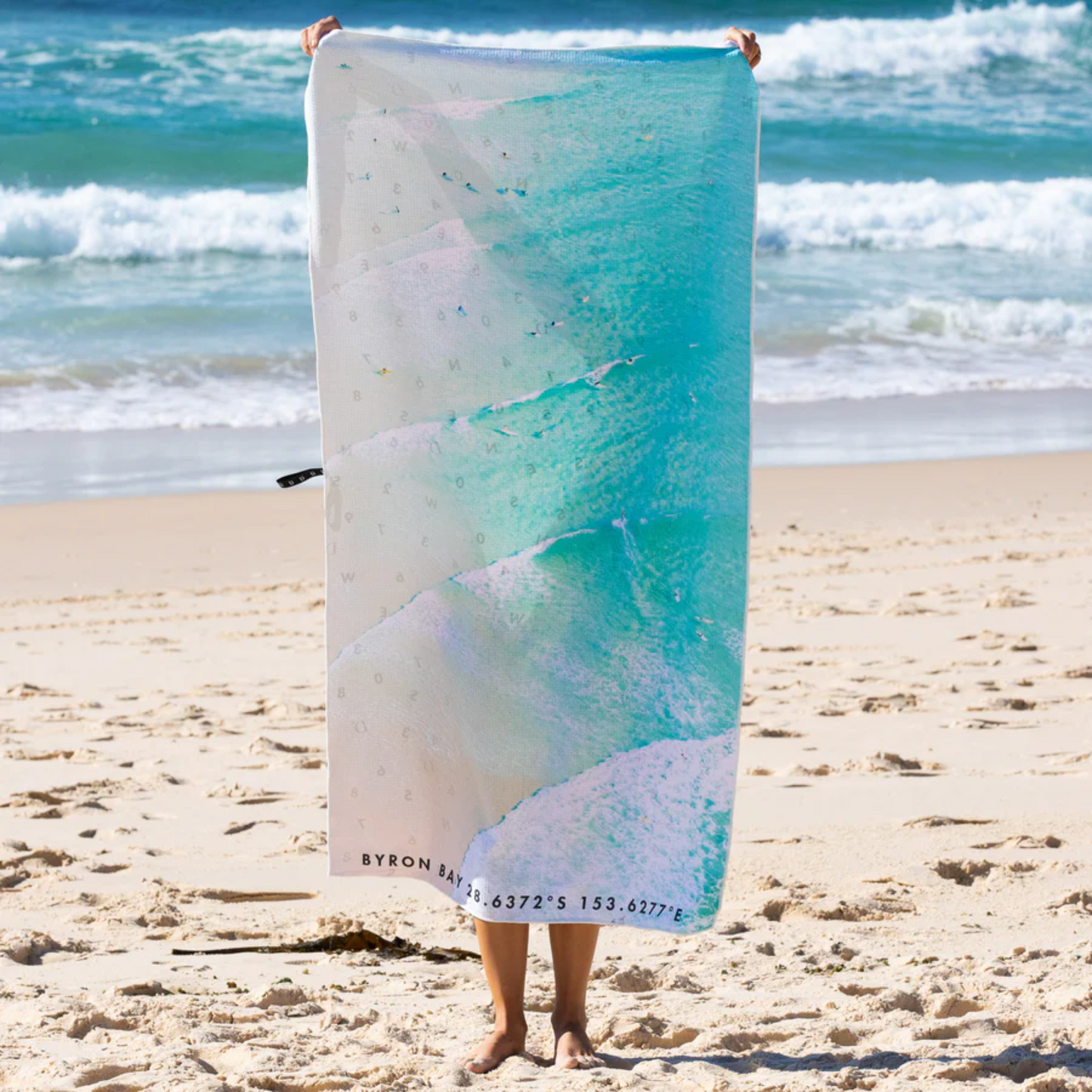 Father's Day Sand free Beach Towel by Destination Label of Byron Bay.