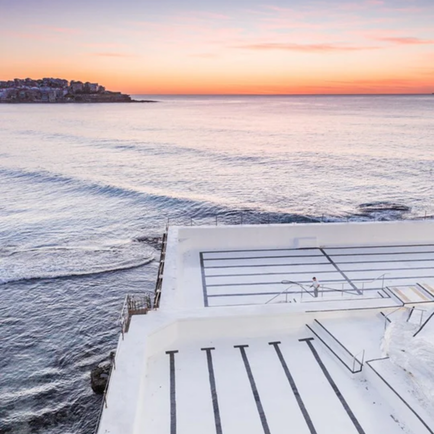 Tea Towel Iceberg Painting Tea Towel sunset scene