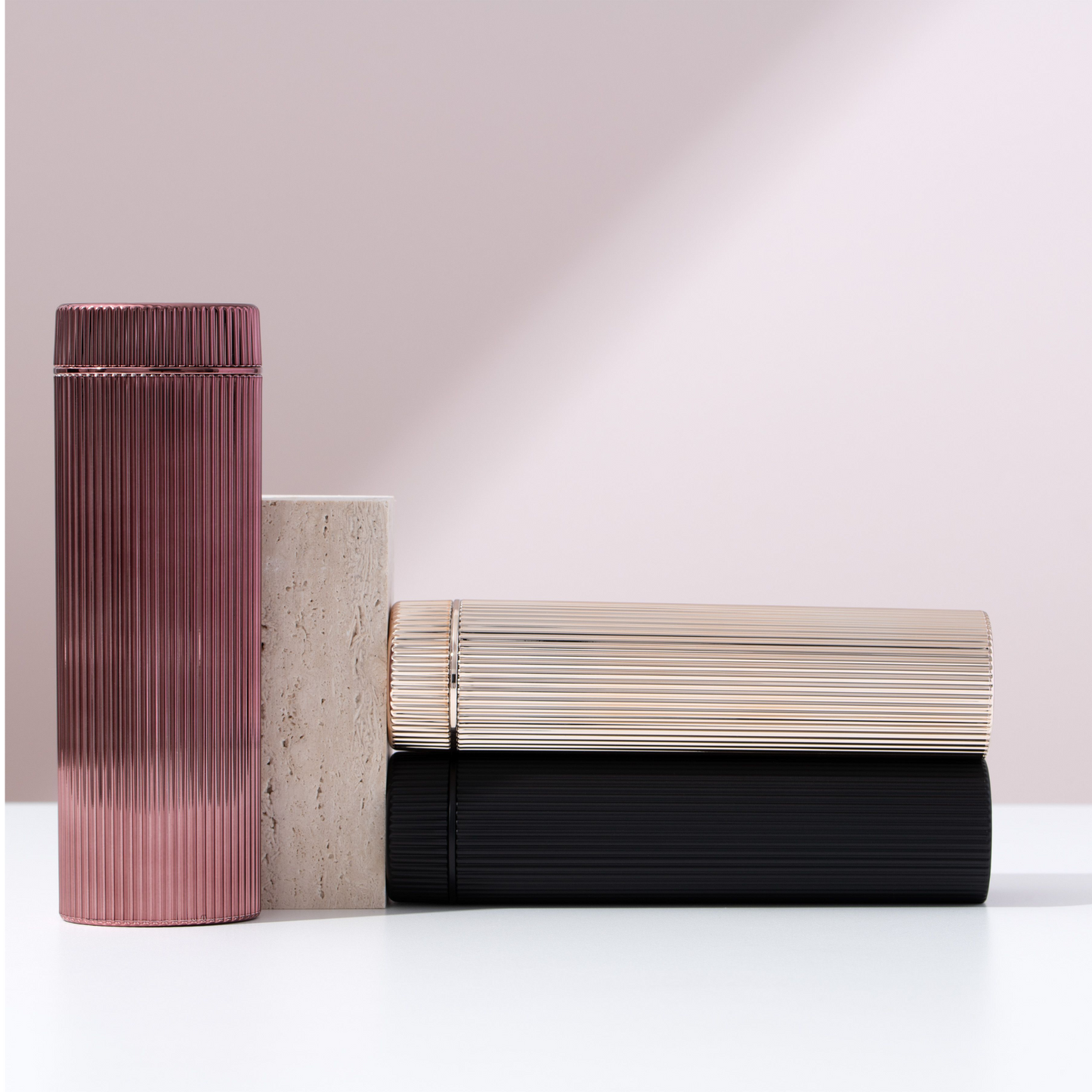 Lucia Gray Stylish Pill Box - Matt Black