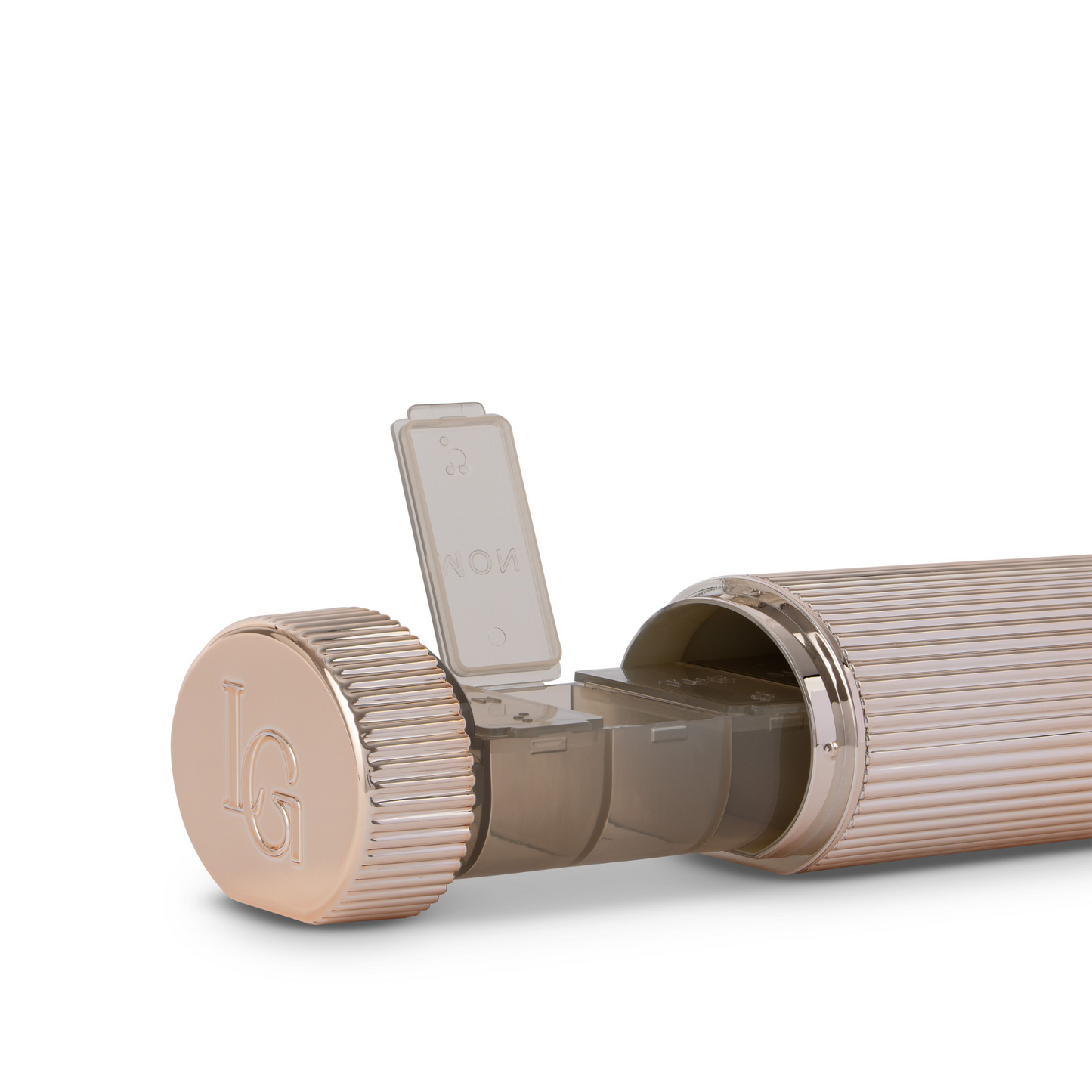 Lucia Gray Stylish Pill Box- Champagne Gold