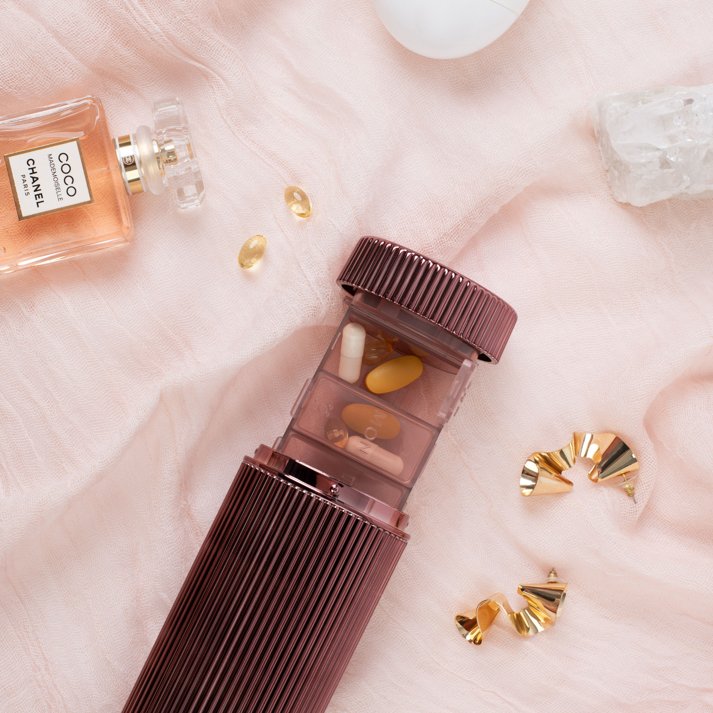 Lucia Gray Stylish Pill Box- Wildberry