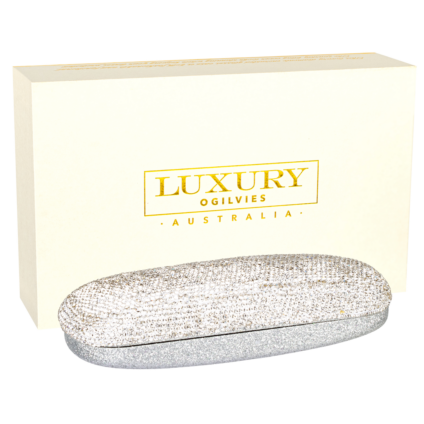 Silver Diamante Glass Case