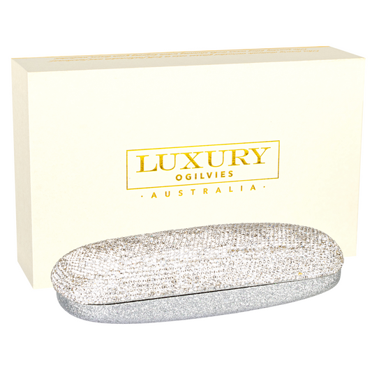 Silver Diamante Glass Case