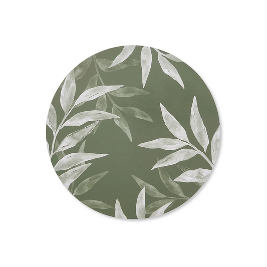 Woodlands Round Placemat Set of 4 in Green