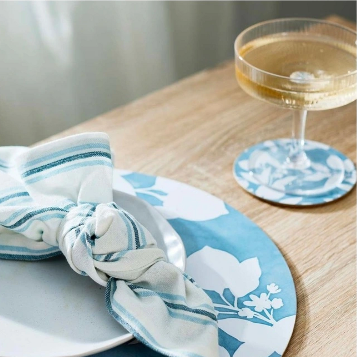 Capri Blue Round Coaster - Set of 4