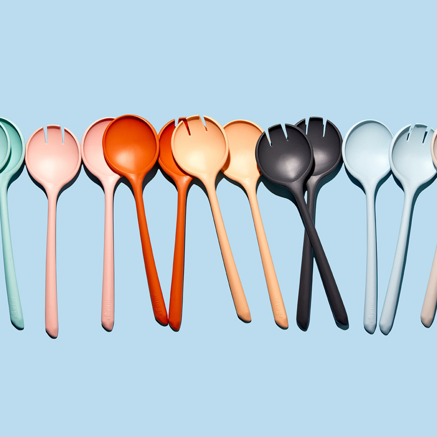 Put a Lid on It Salad Servers- Papaya