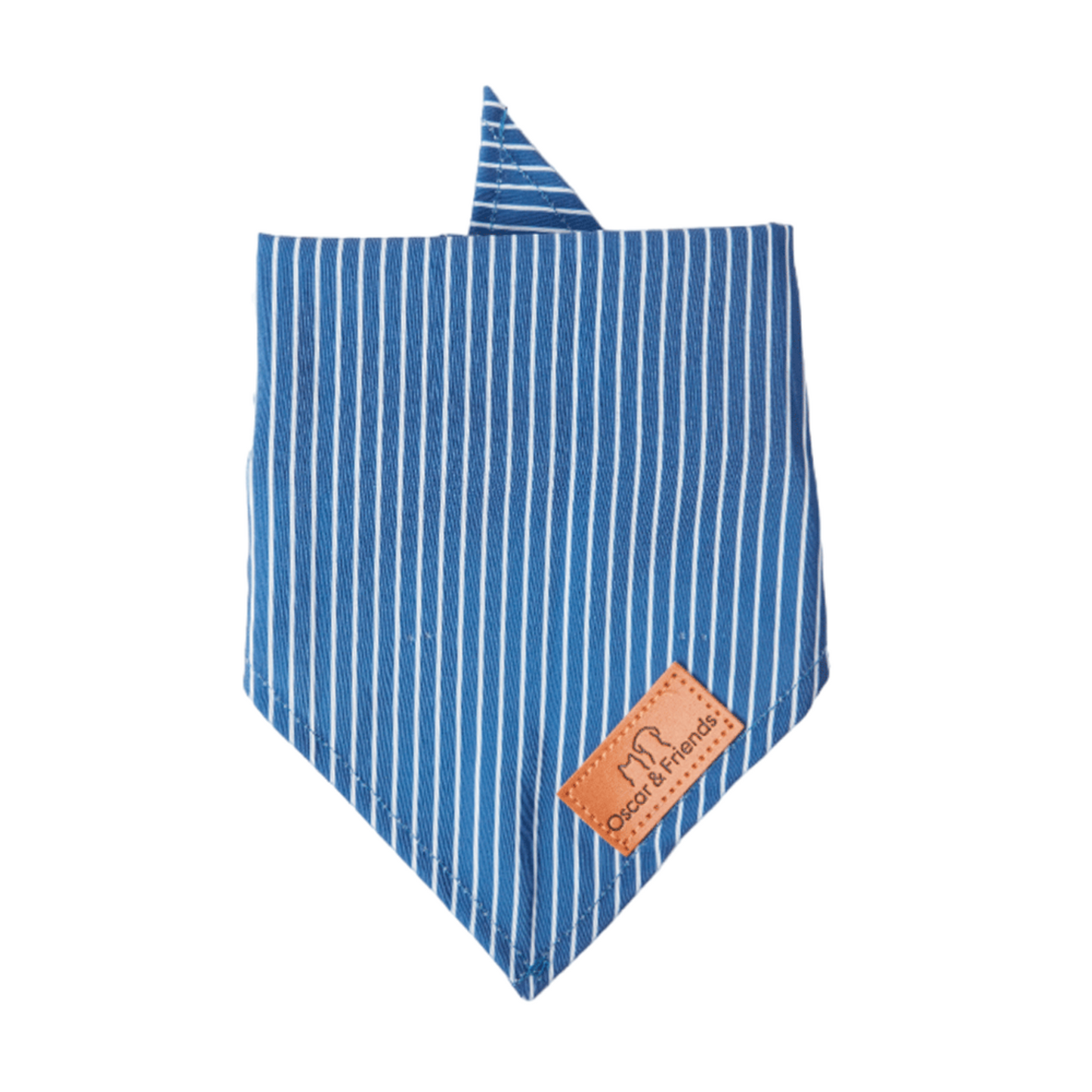 Oscar and Friends Teal Stripe Bandana Medium