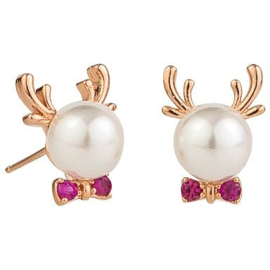 Reindeer earrings deals