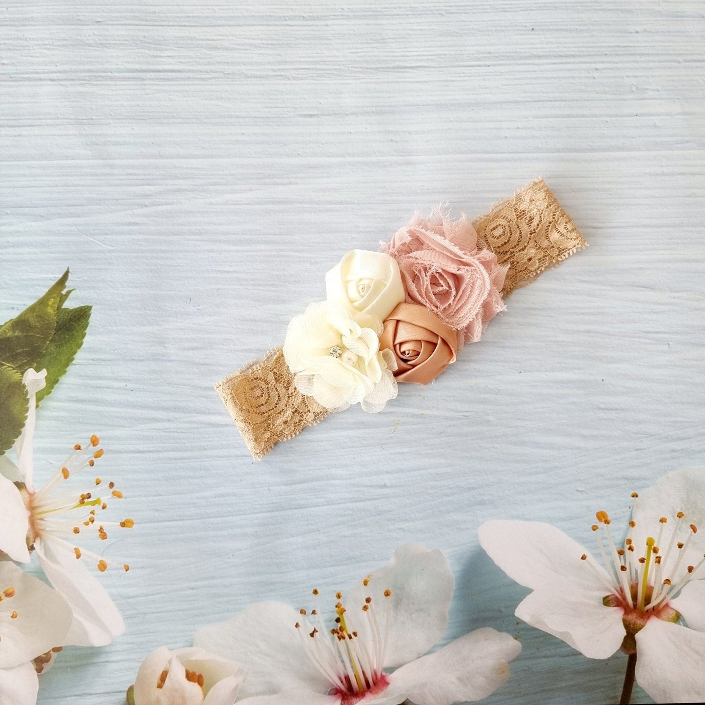 Pretty Gold Flower Baby Head Band Baby & Toddler Inspire Baby Wear