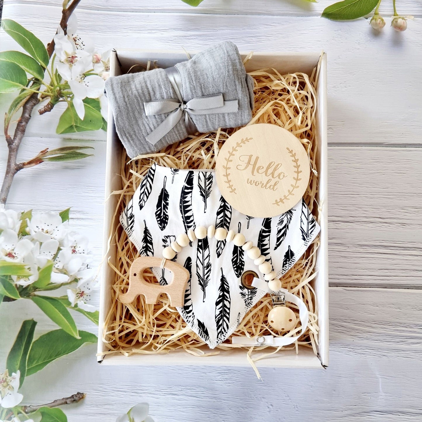 Grey Muslin Wrap Gift Set Baby & Toddler Inspire Baby Wear