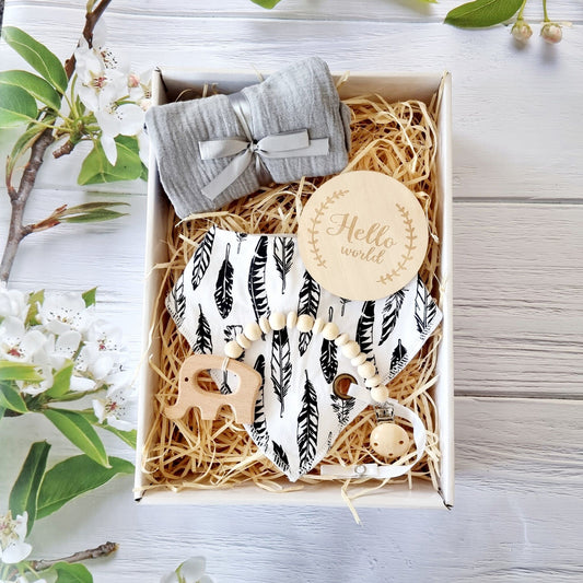 Grey Muslin Wrap Gift Set Baby & Toddler Inspire Baby Wear