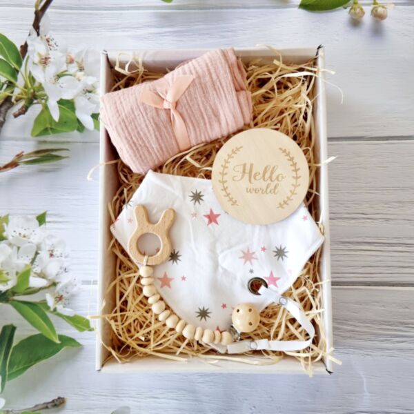 Soft Pink Muslin Wrap Gift Set Baby & Toddler Inspire Baby Wear