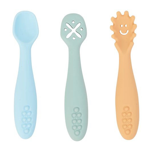 Silicone Cutlery Set (3PC) - SUNSET - Baby/Toddler