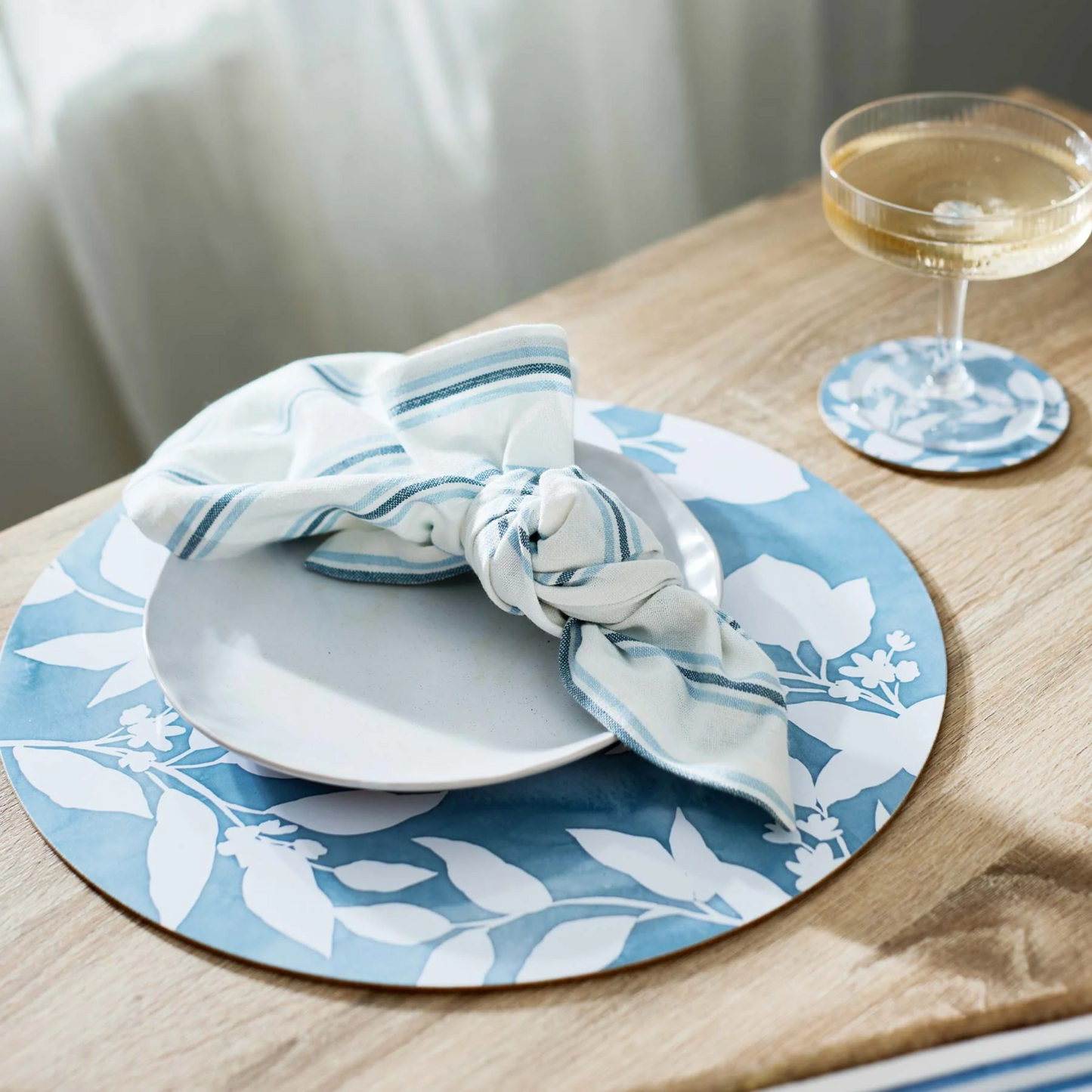 Blue Round Placemats