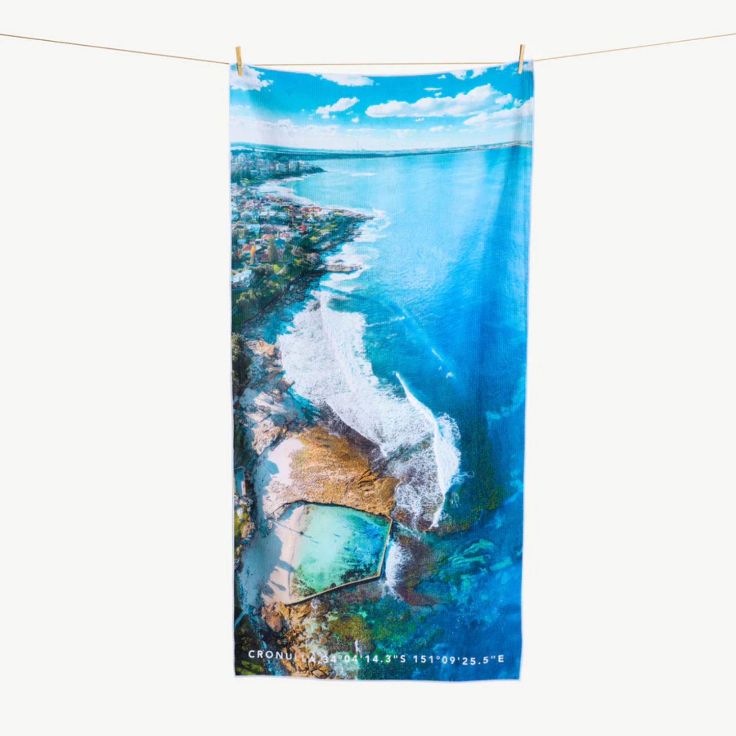 Cronulla Coast Destination Label Sand Free Beach Towel