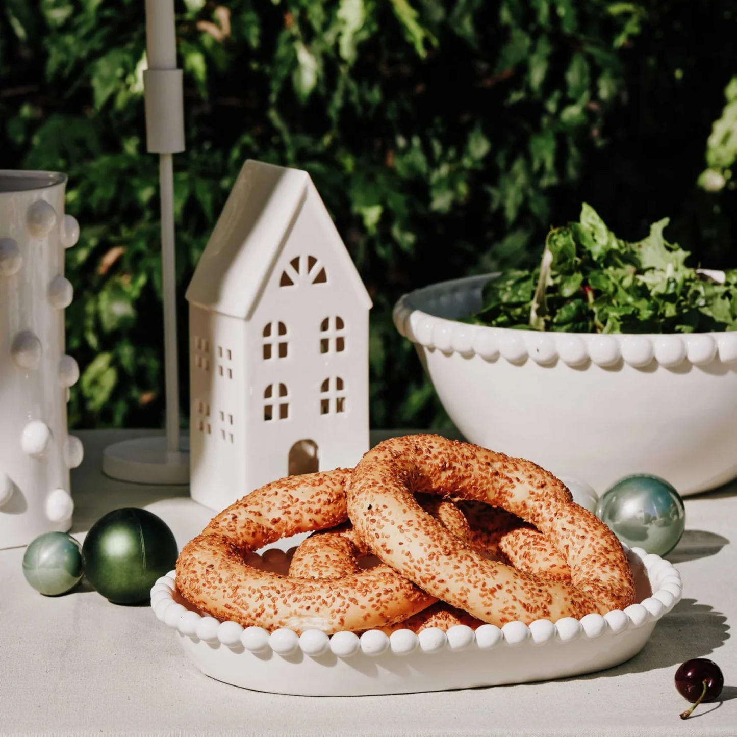 Christmas House White Table Decoration Large