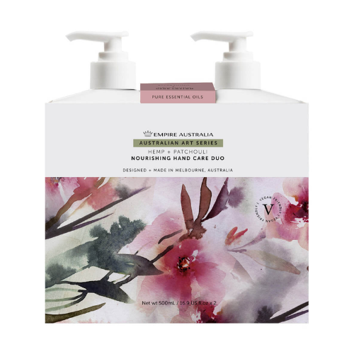 Empire Australia Australian Art Series Hand Care Duo 500ml x 2 Hemp & Patchouli Lotion and Handwash