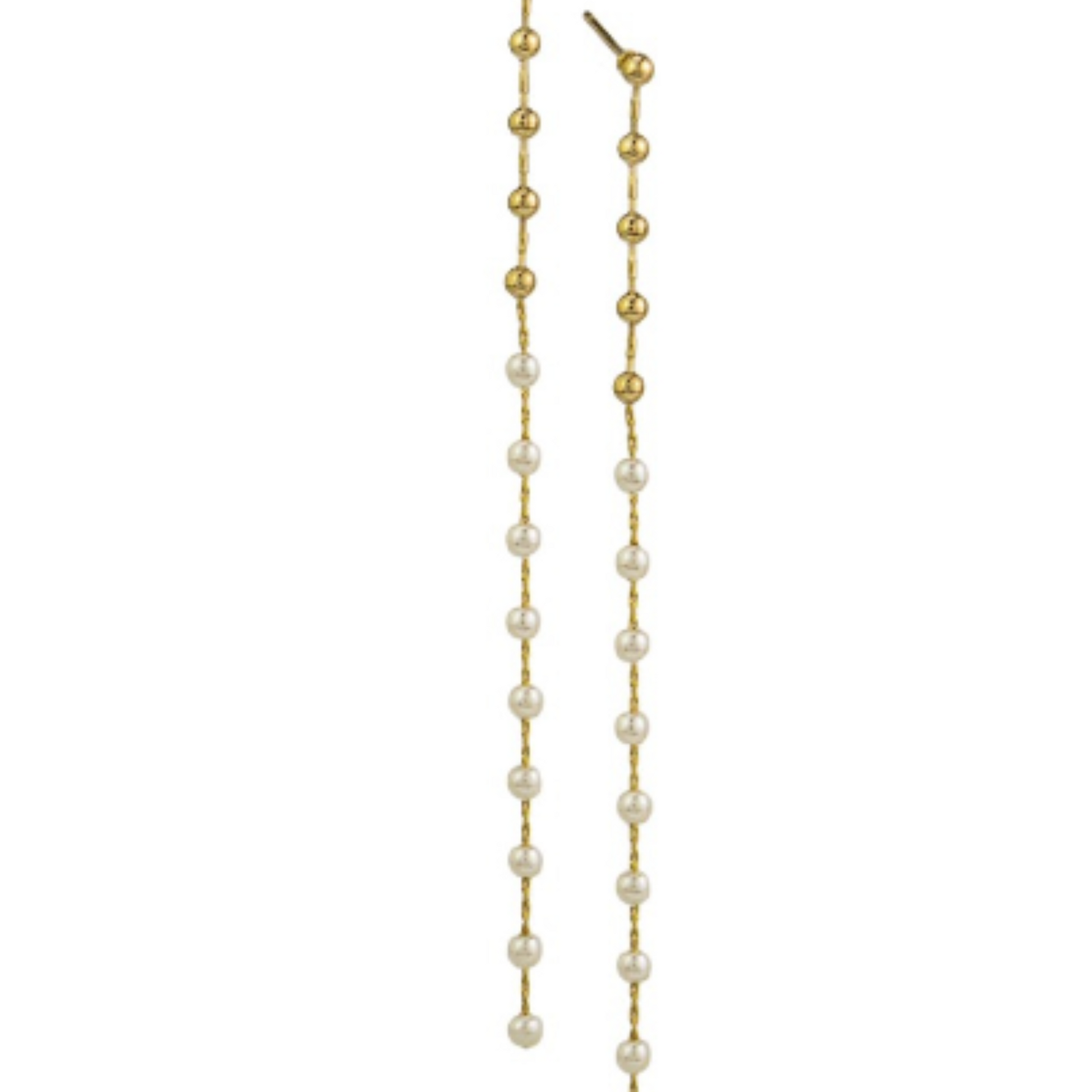 Gold and Pearl Ball earrings