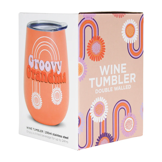 Groovy Grandma Double-Walled Wine Tumbler