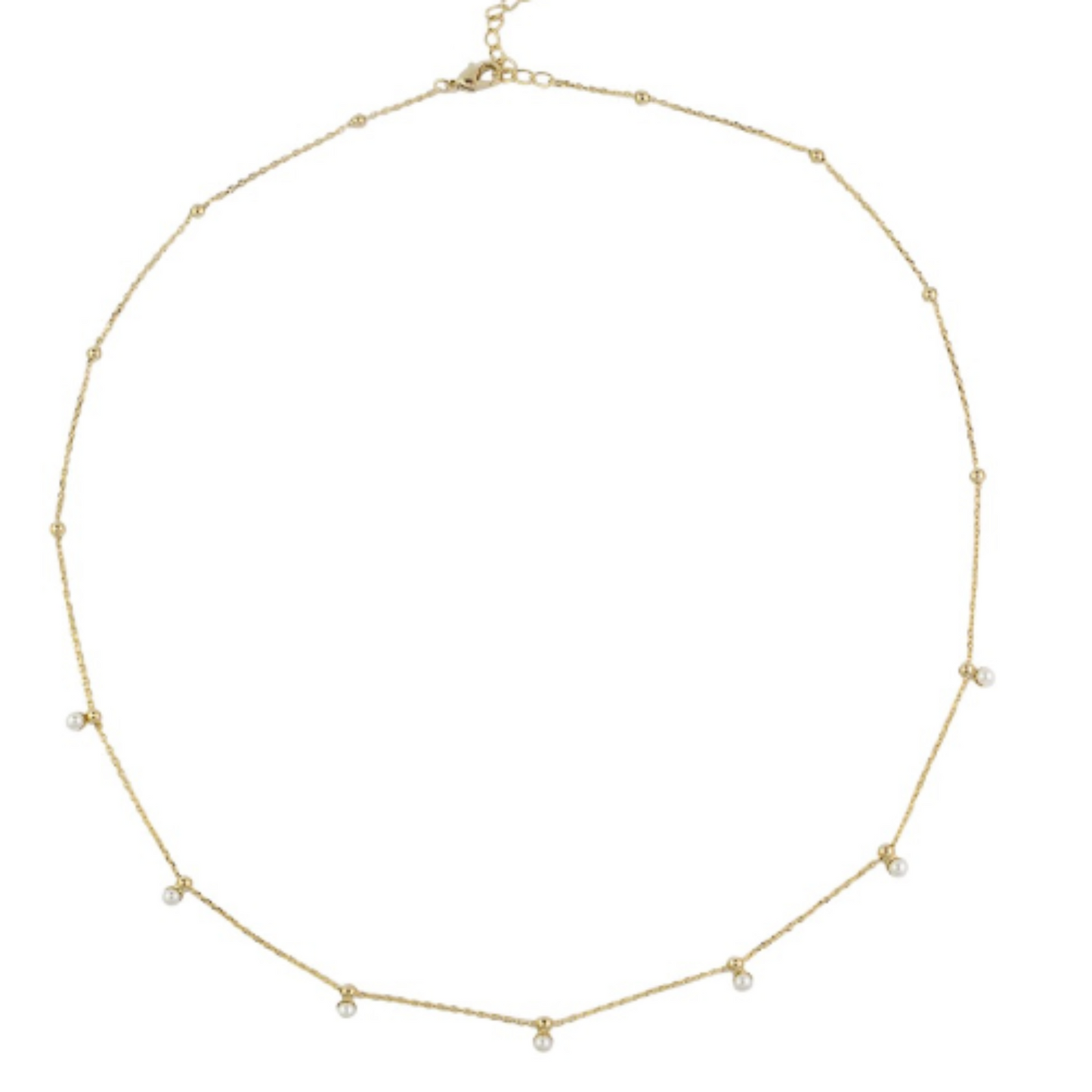 Hanging Pearl Gold Chain