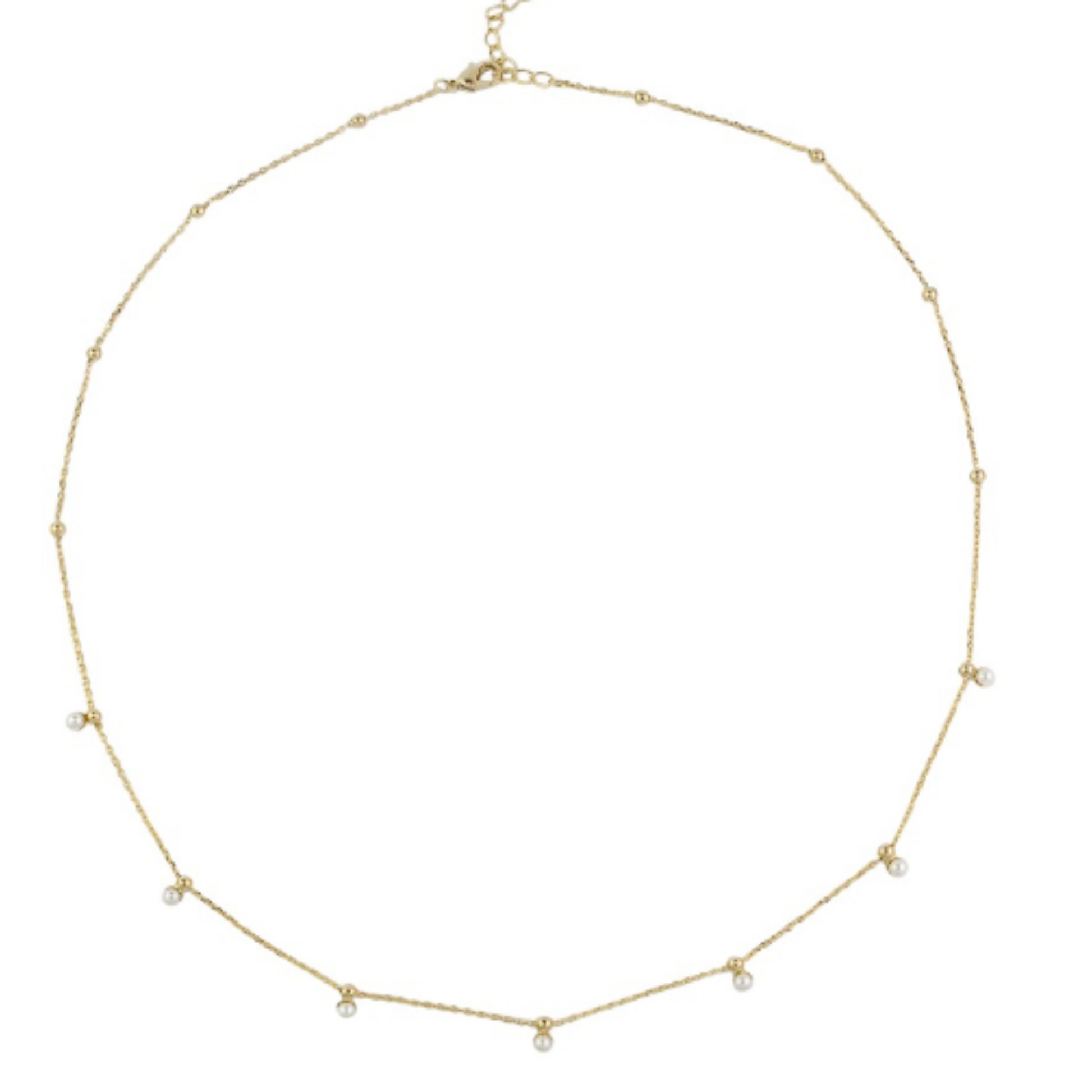 Hanging Pearl Gold Chain