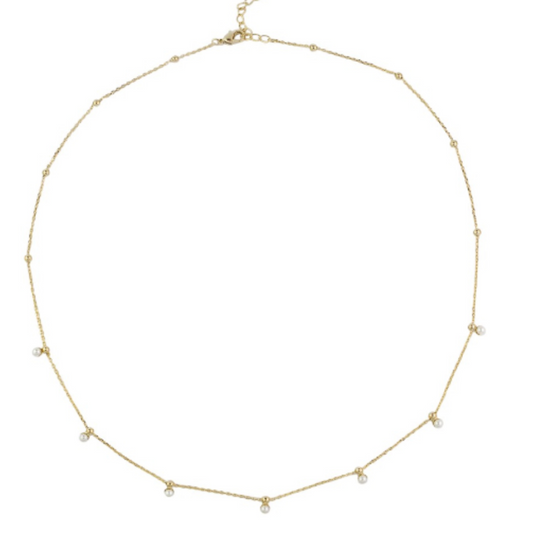 Hanging Pearl Gold Chain