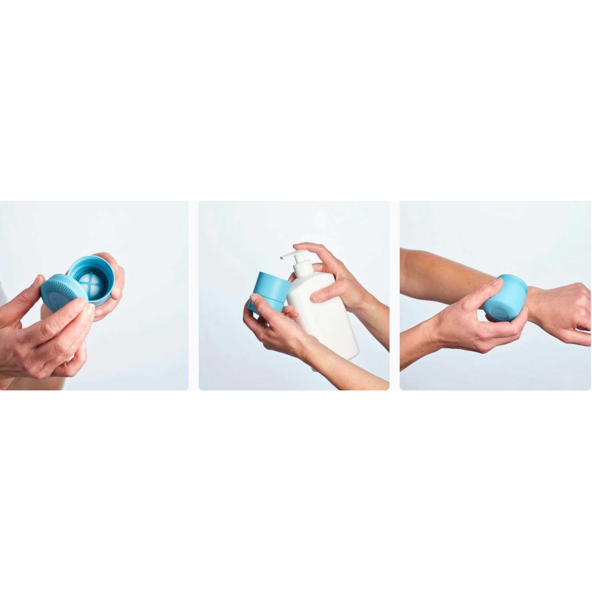 How to use Refillable Sunscreen Applicator in Sky Blue by Solmate