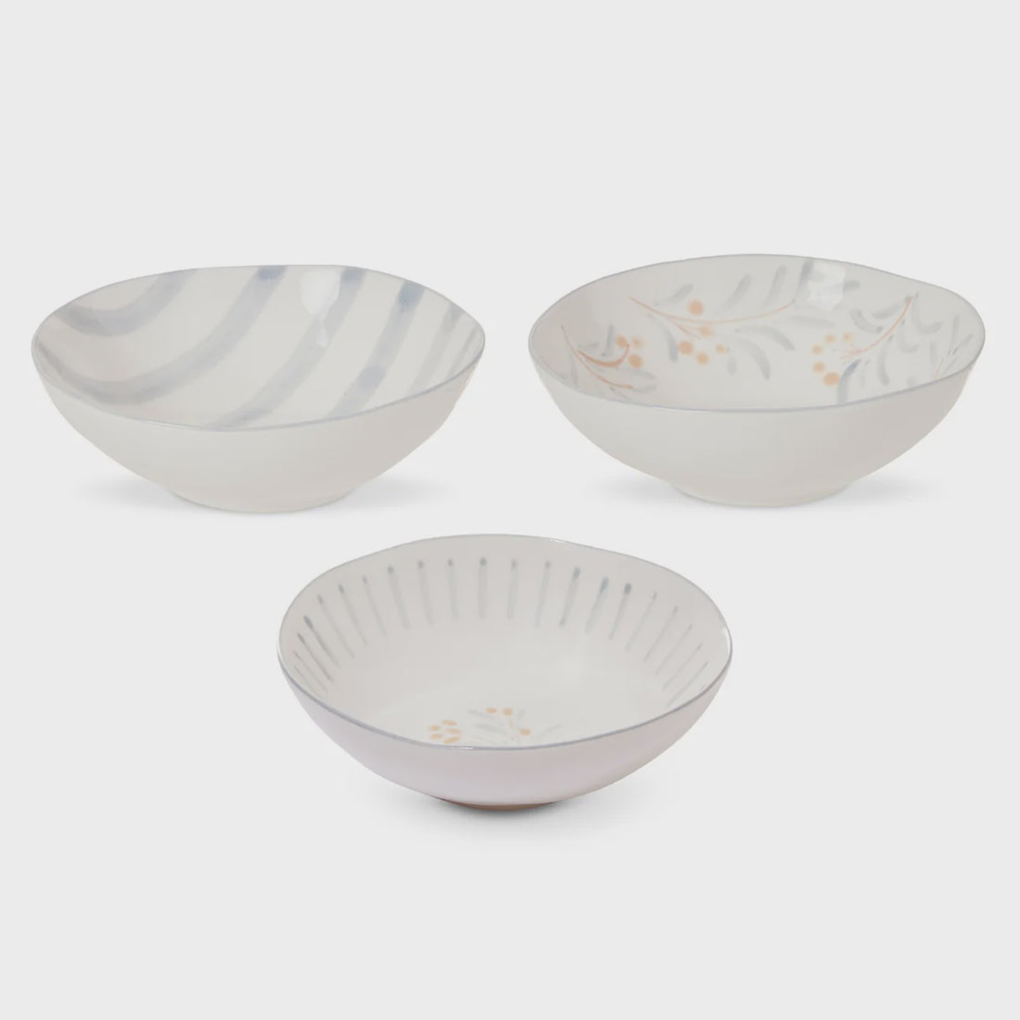 Juniper Hand Painted Small Bowl Set of 3