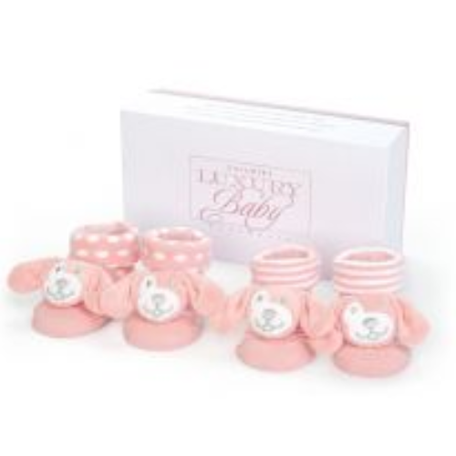 Luxury Baby - Puppy Baby Socks - Pink