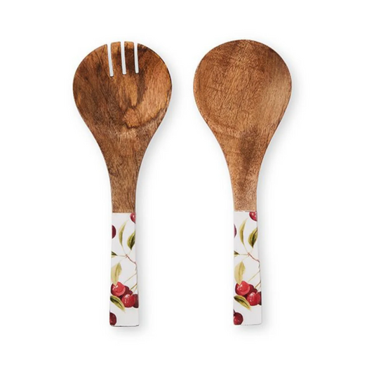 Cherry Salad Servers Set