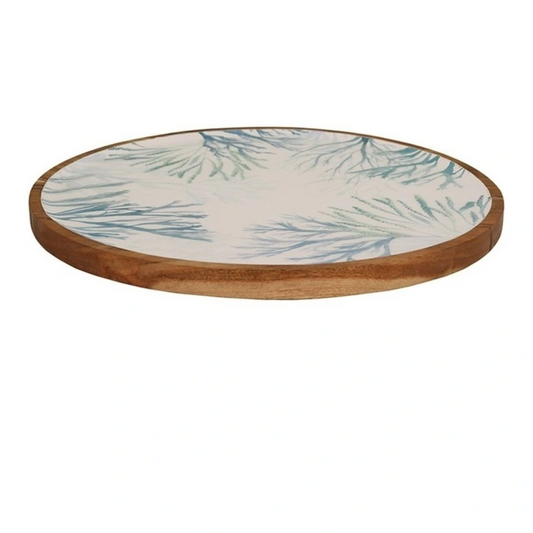 Marine Round Platter 40x2.5cm in Blue/Brown