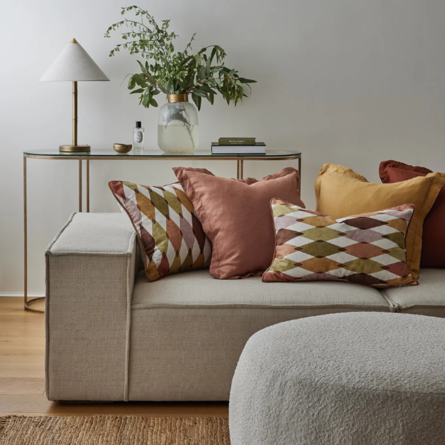 Riley Brick Linen Cushion from Madras Link