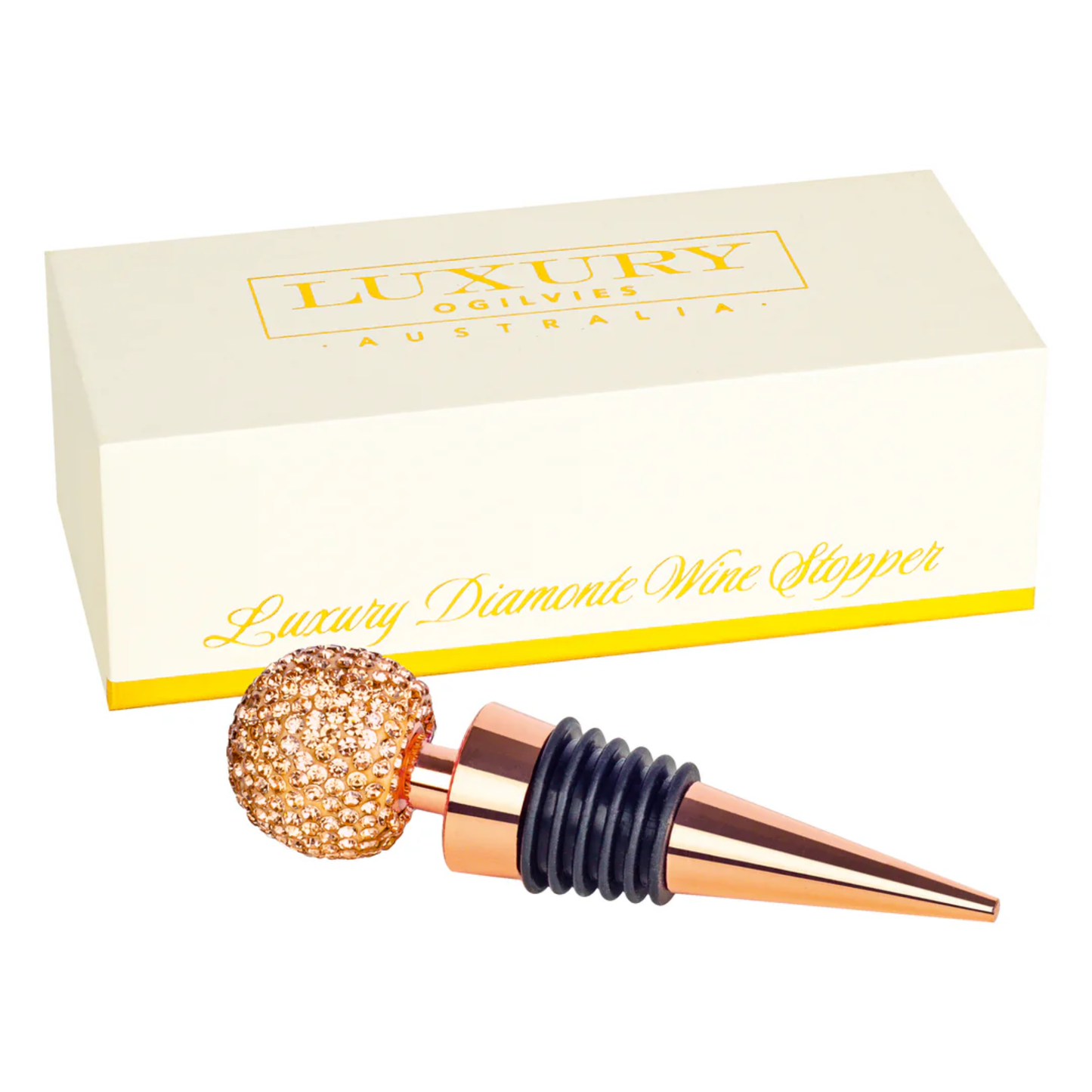Diamante Wine Stopper - Rose