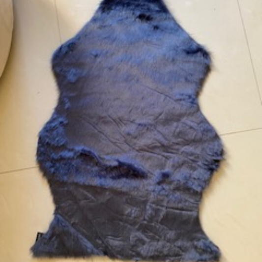 Midnight Blue Faux Sheepskin rug