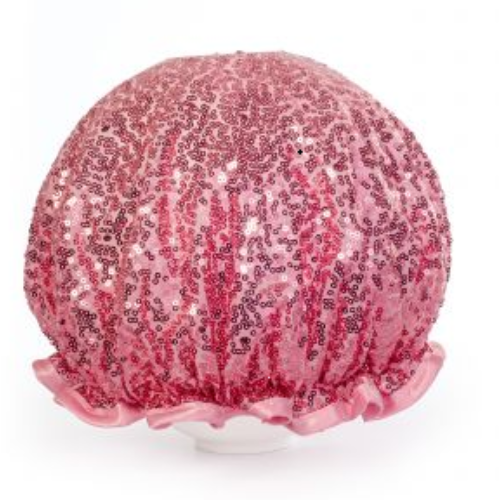 Sequin Shower Cap - Pink