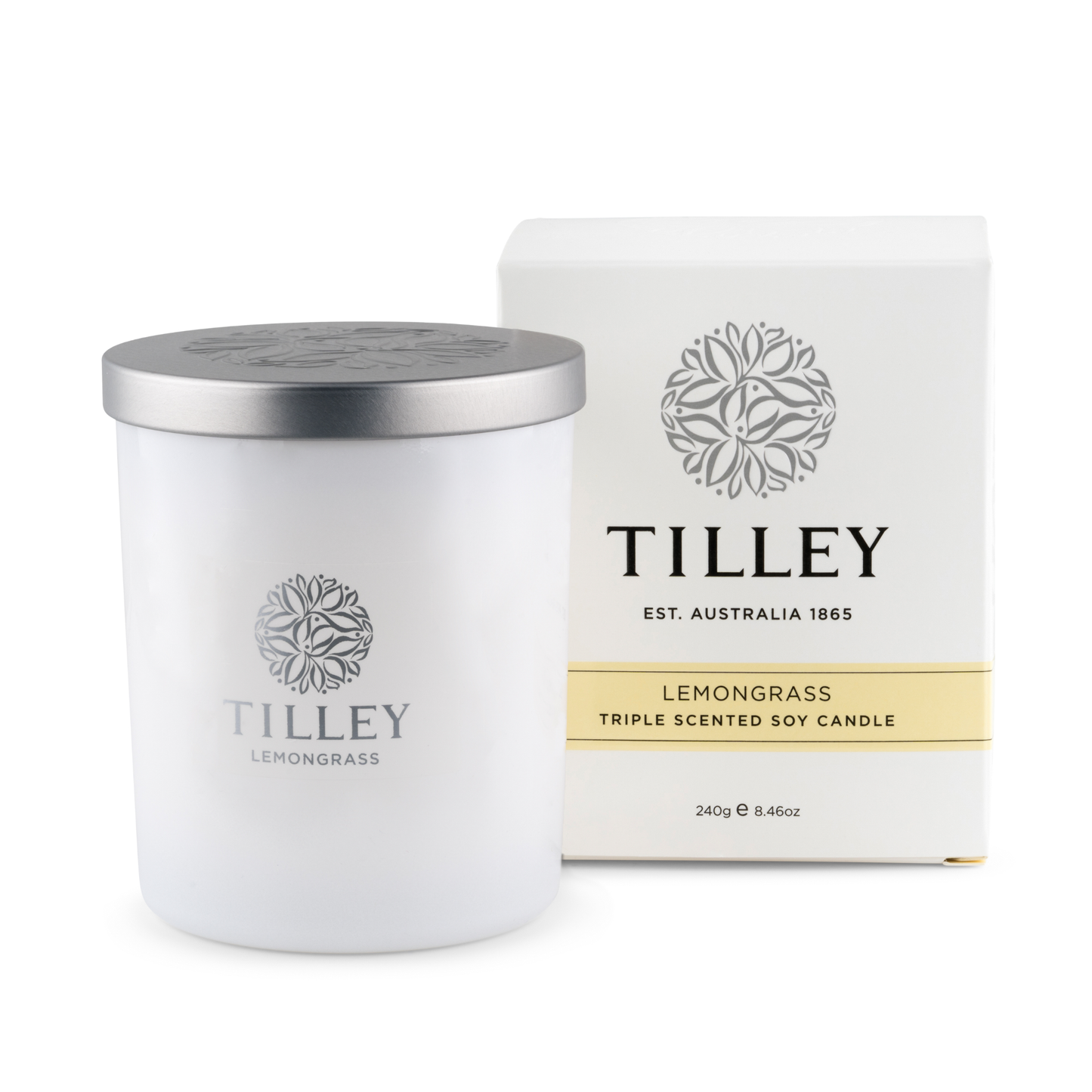 Tilley Lemongrass Soy Candle 240g / 45 Hour