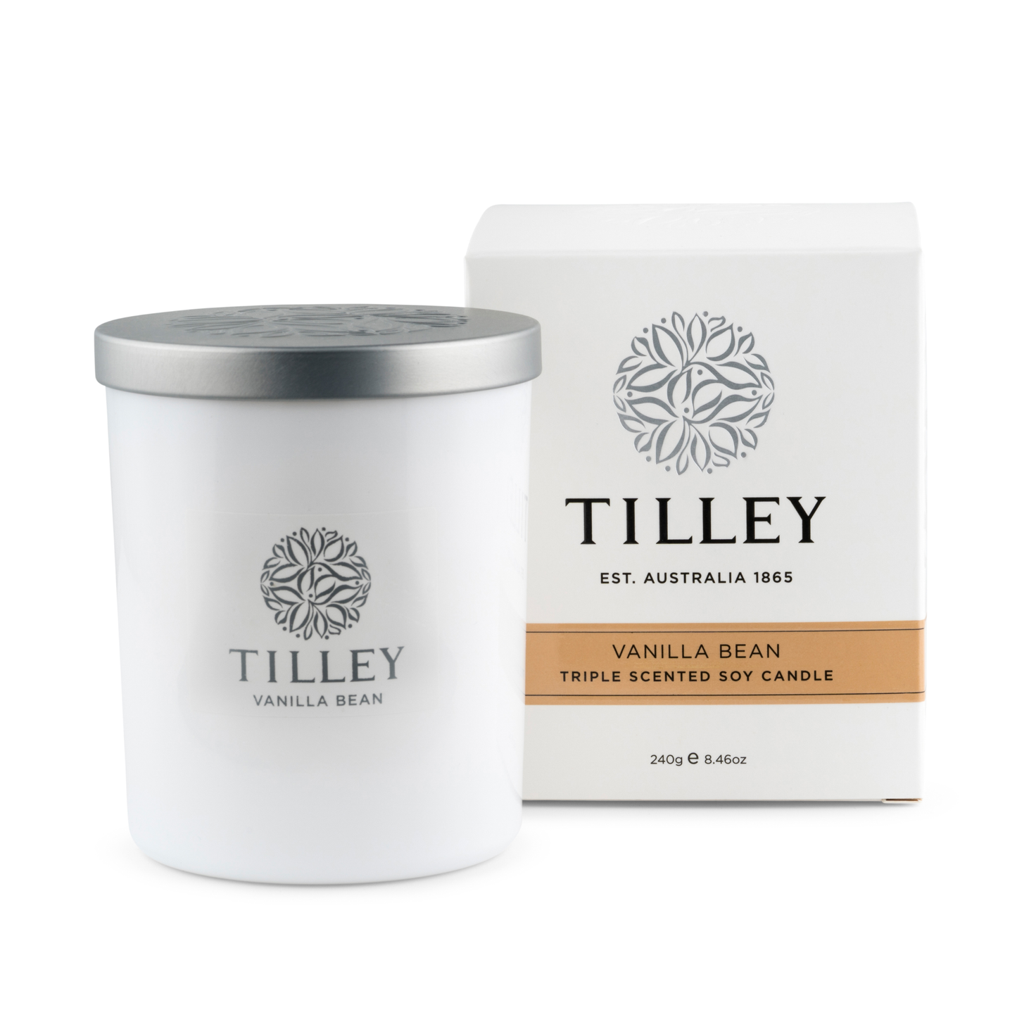 Tilley Vanilla Bean Soy Candle 240g / 45 Hour