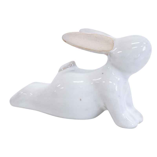 Yoga Bunny Figurine - White A