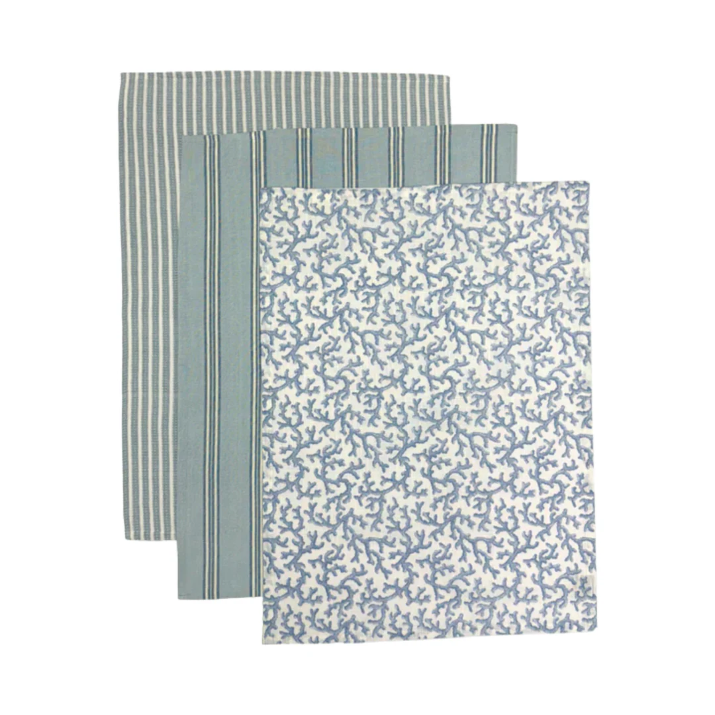 Madras Link Hayman Blue Teatowel Pack 3