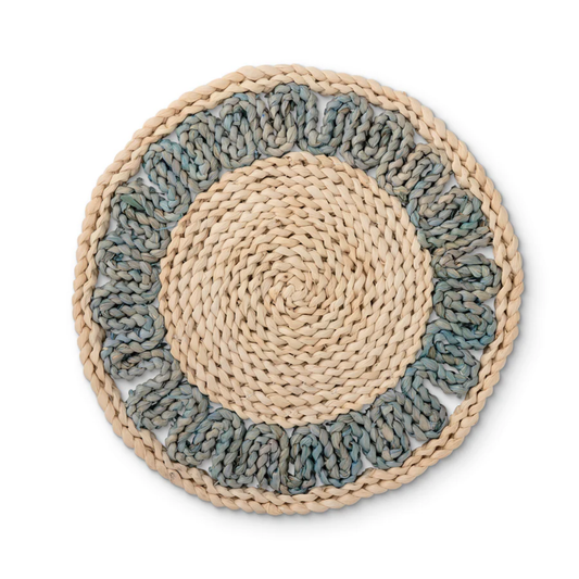 Palma Natural/Blue Braided Placemat