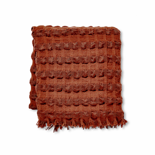 Blake Waffle Throw Rust