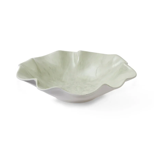 Tide Melamine Large Serving Bowl- Seafoam