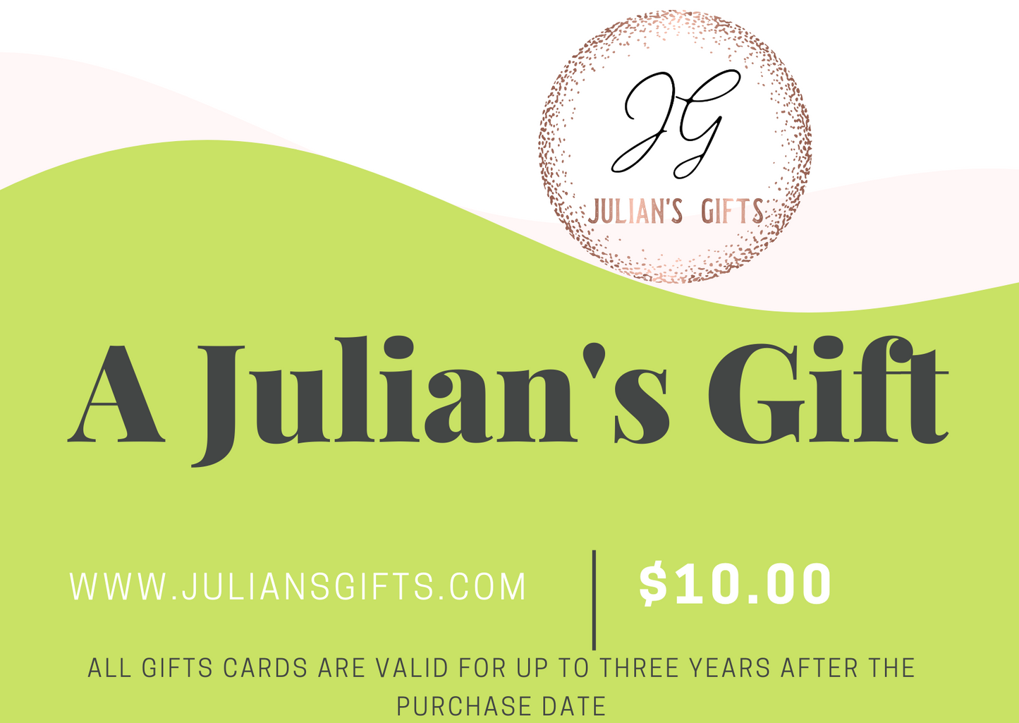 Julian's $10.00 Gift Card