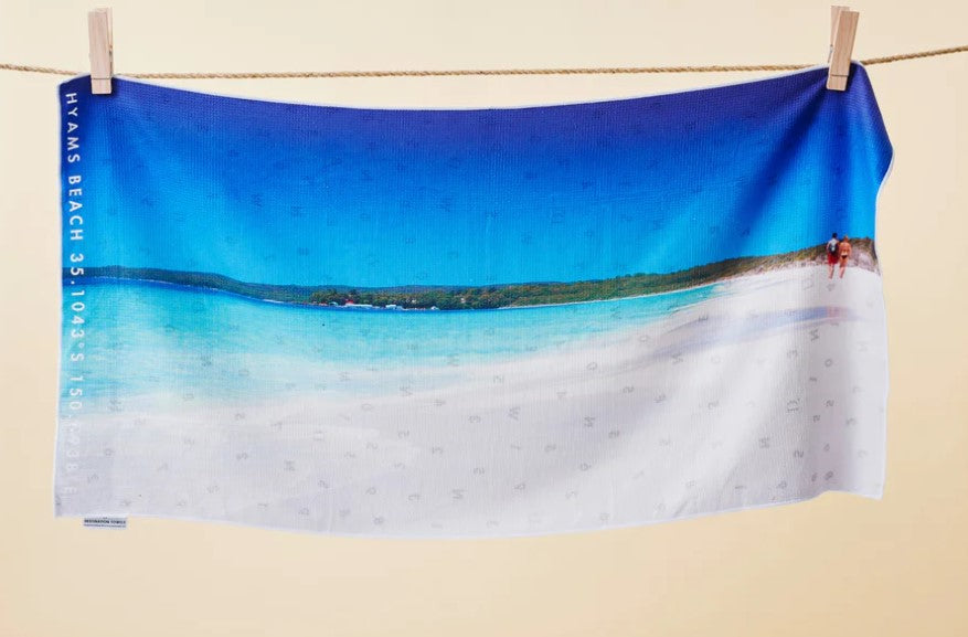 Hyams Beach Sand Free Beach Towel now at Julian's Gifts