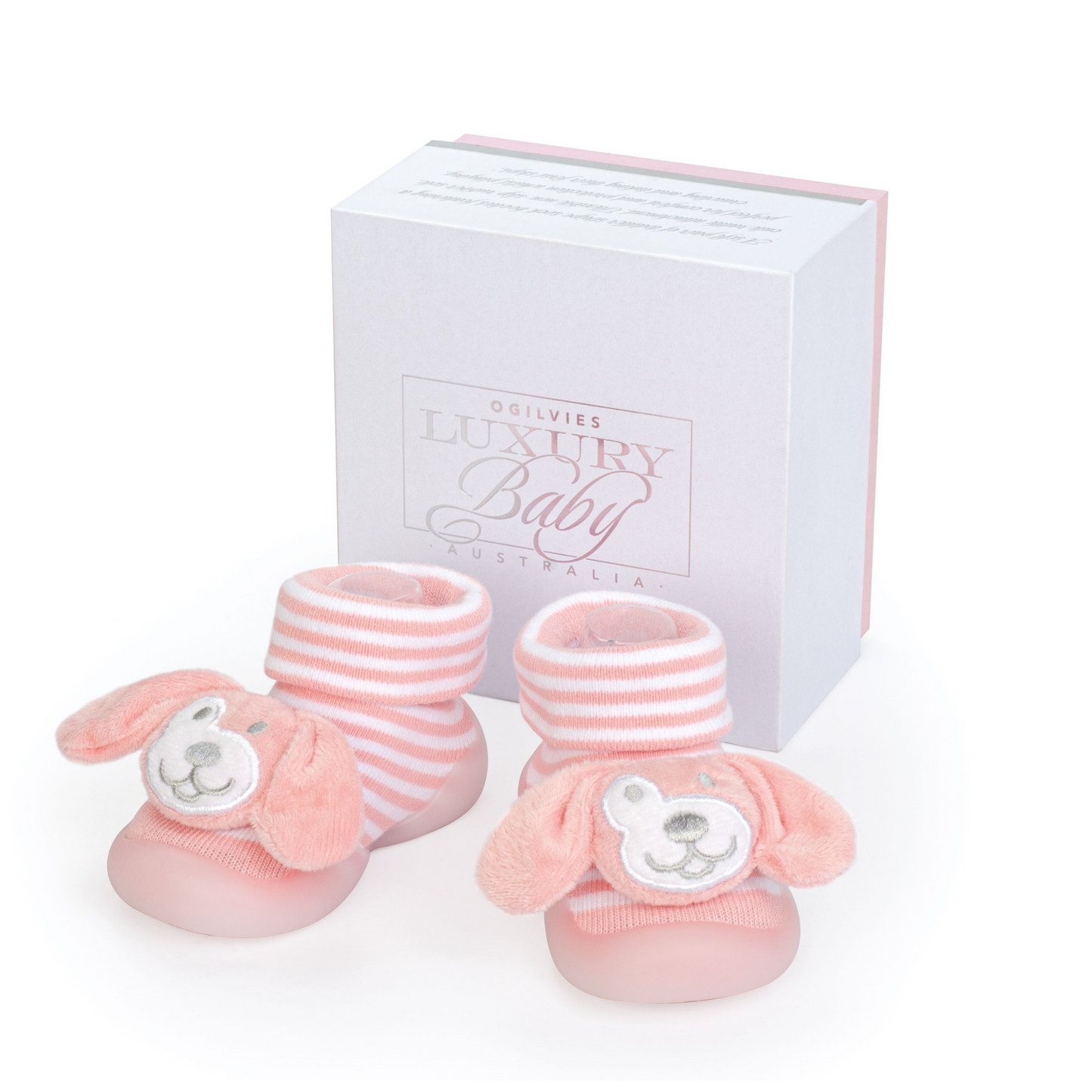 Luxury Baby - Puppy Boot Socks - Pink