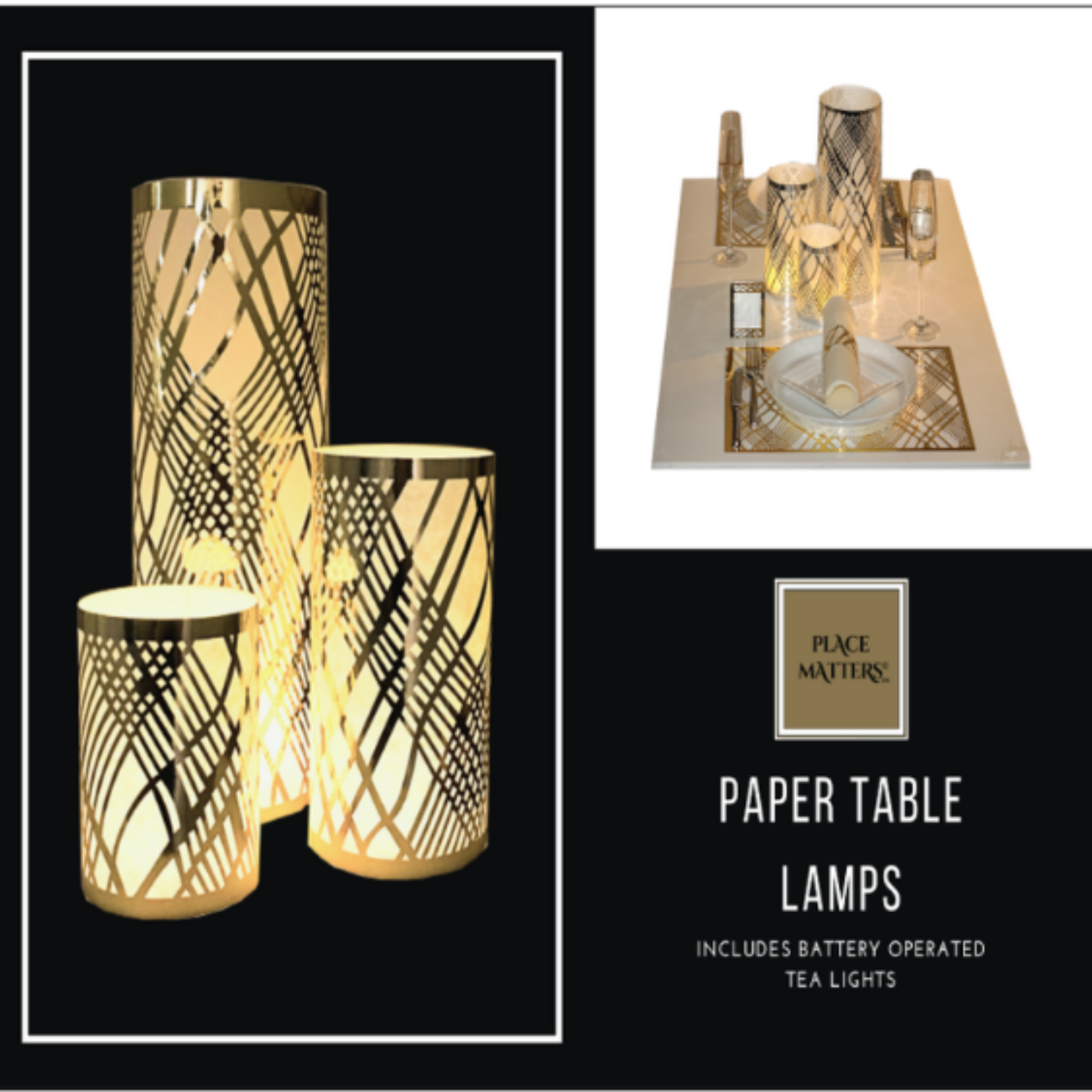 Place Matters Weave Table Lights- Silver