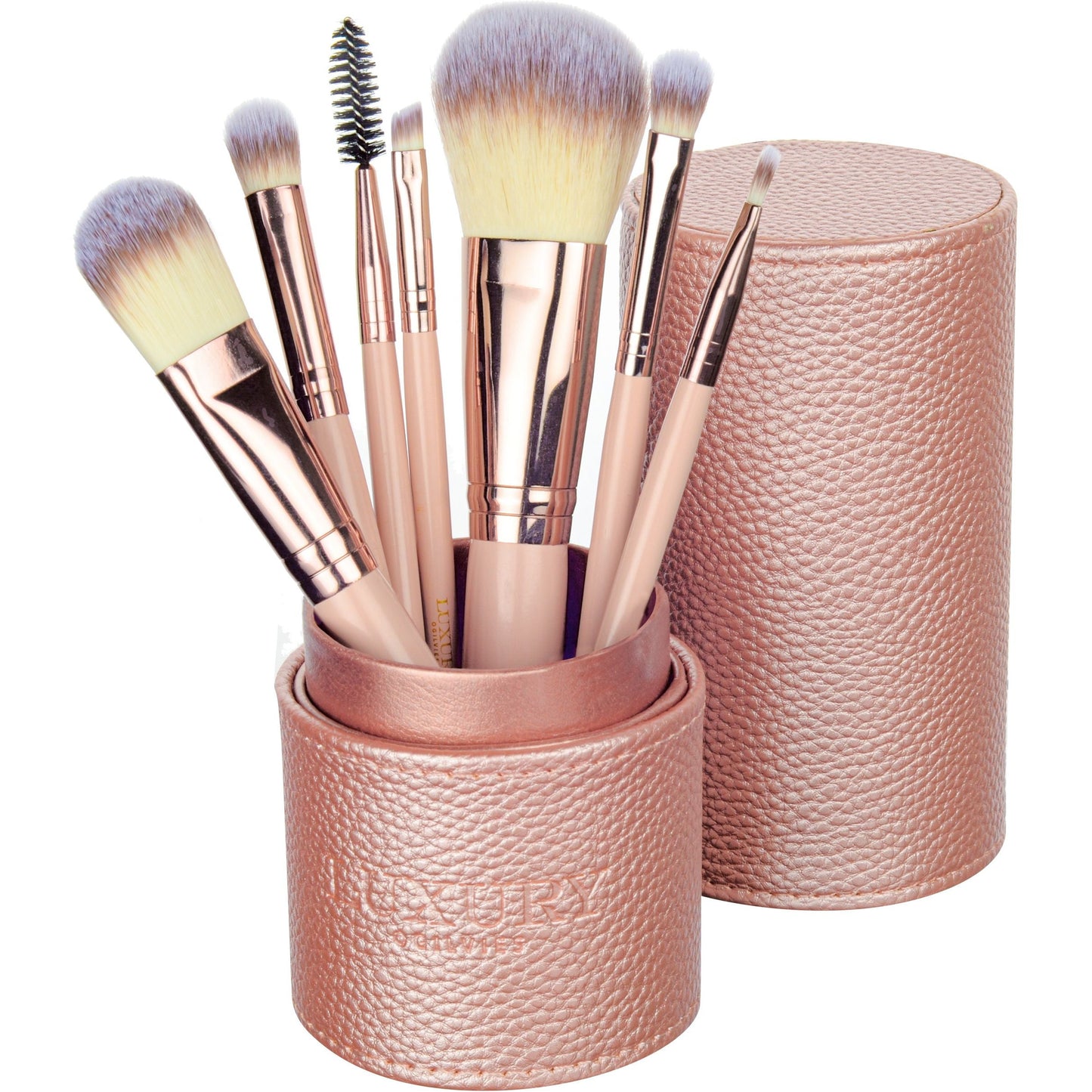 Make Up Brush Set with Travel Case - Rose Gold